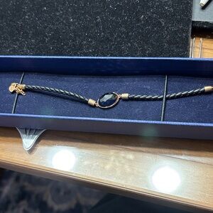 Swarovski Black and Gold Braided Bracelet